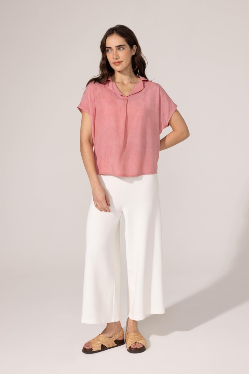 Calca Yogini Canelado Pantacourt Vania Off White