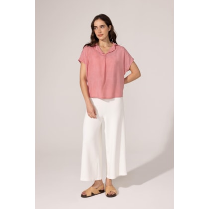 Calca Yogini Canelado Pantacourt Vania Off White