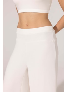 Calca Yogini Canelado Pantacourt Vania Off White