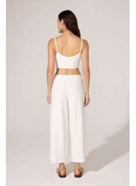 Calca Yogini Canelado Pantacourt Vania Off White