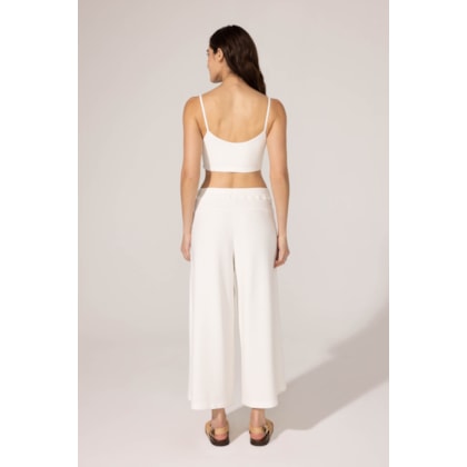 Calca Yogini Canelado Pantacourt Vania Off White