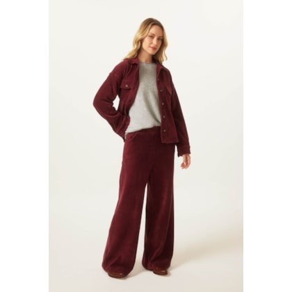 Calca Yogini Cotele Wide Leg Heidi Bordo
