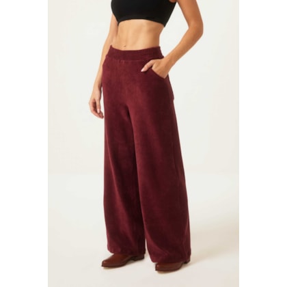 Calca Yogini Cotele Wide Leg Heidi Bordo