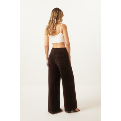 Calca Yogini Cotele Wide Leg Heidi Marrom