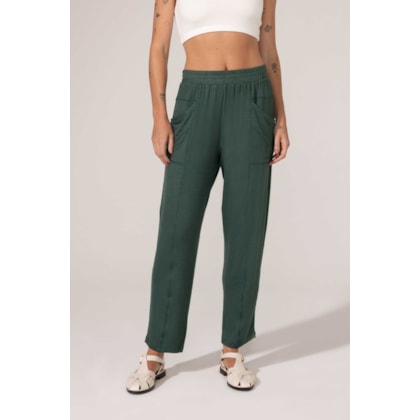 Calca Yogini Flame Cenoura Paty Verde Escuro