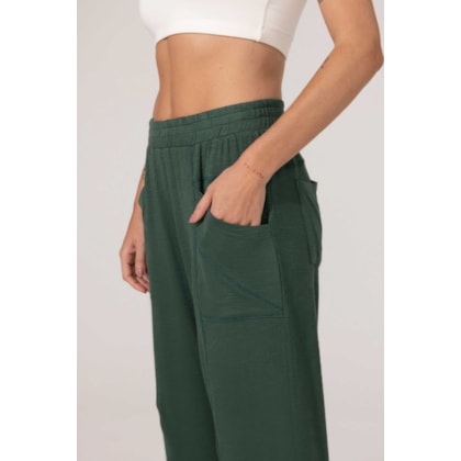 Calca Yogini Flame Cenoura Paty Verde Escuro