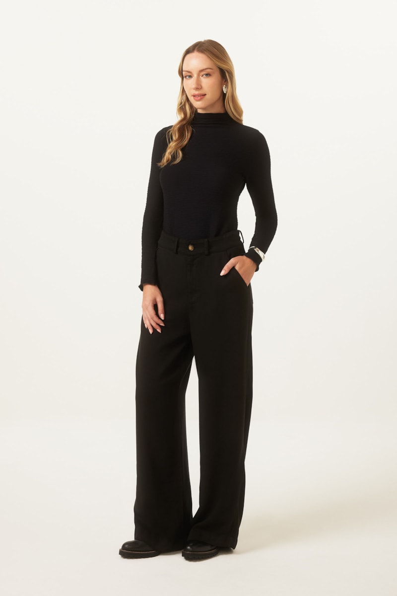 Calca Yogini Liocel Wideleg Carmelita Preto