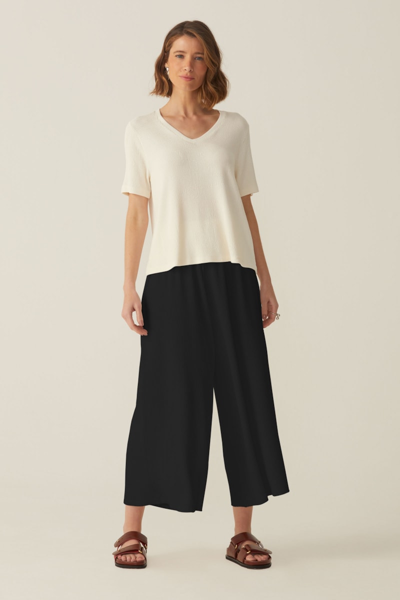 Calca Yogini Pantacourt New Aurea (P) Preto