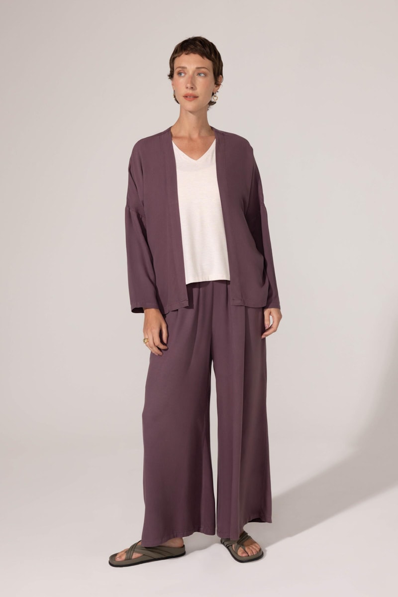 Calca Yogini Pantalona Melina Berinjela