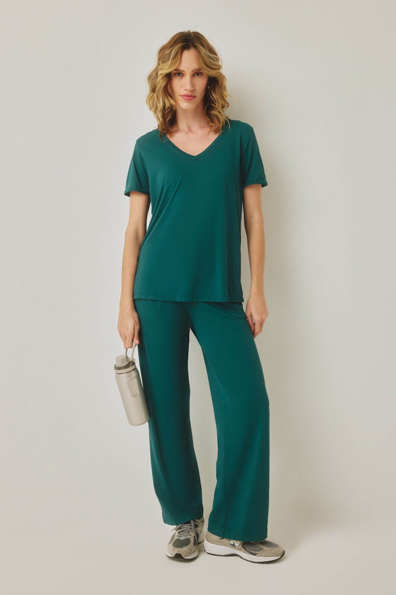 Calca Yogini Reta Dry Uv Rubi (47) Verde