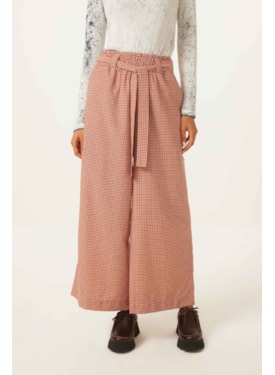 Calca Yogini Xadrez Pantalona Gloria Ferrugem