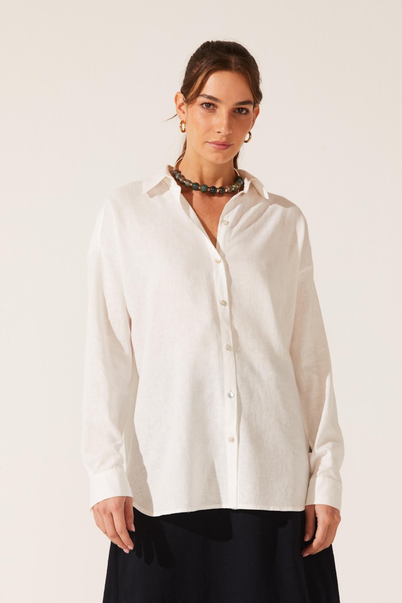 Camisa Dye Off White Linho Francis