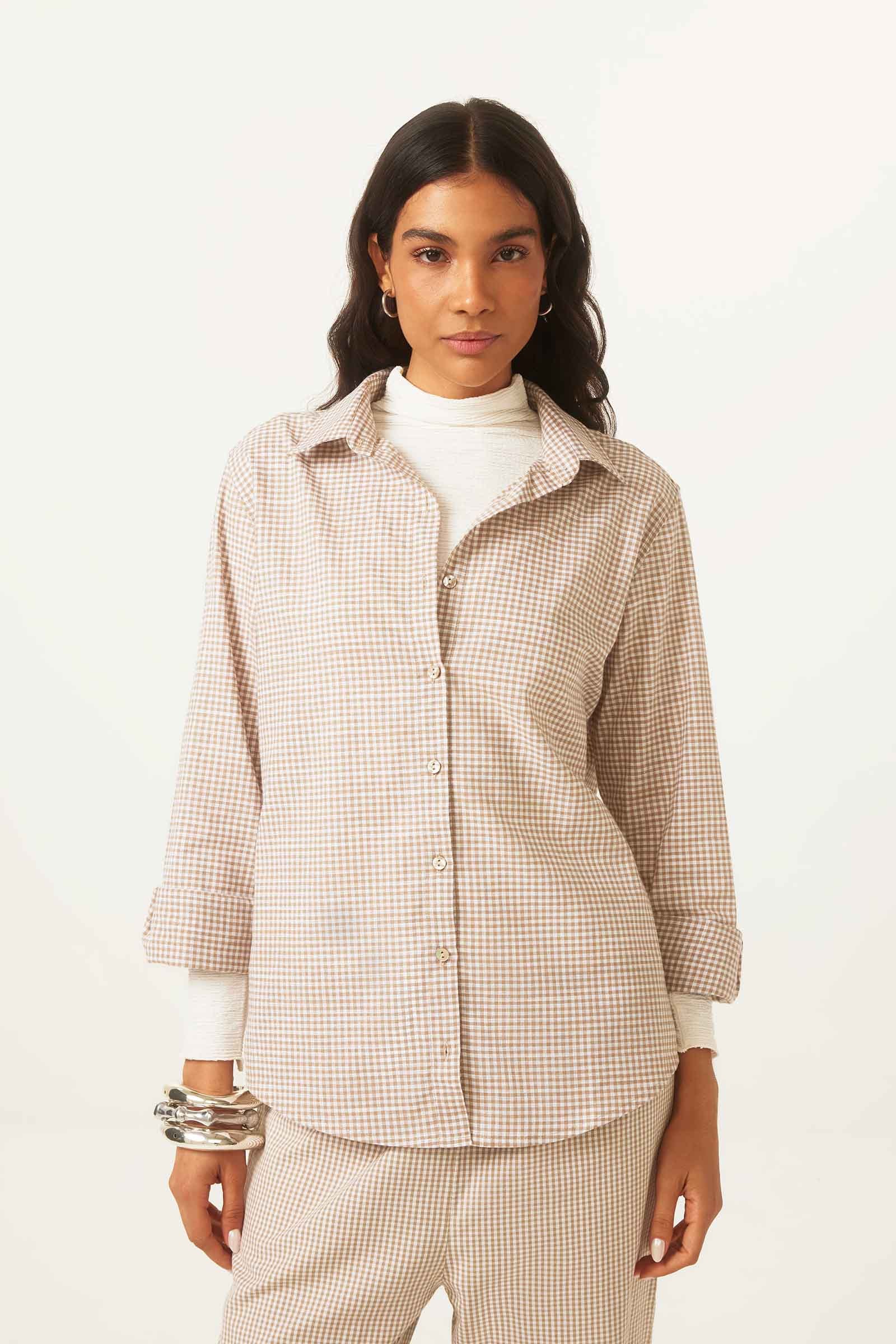 Camisa Yogini Algodao Vichy Chloe Fendi