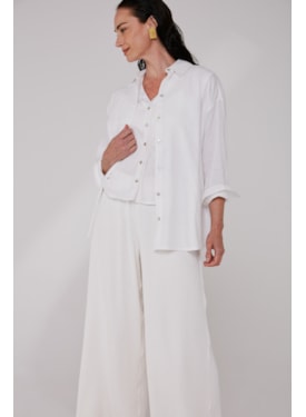 Camisa Yogini Linho Ella Dye Off White