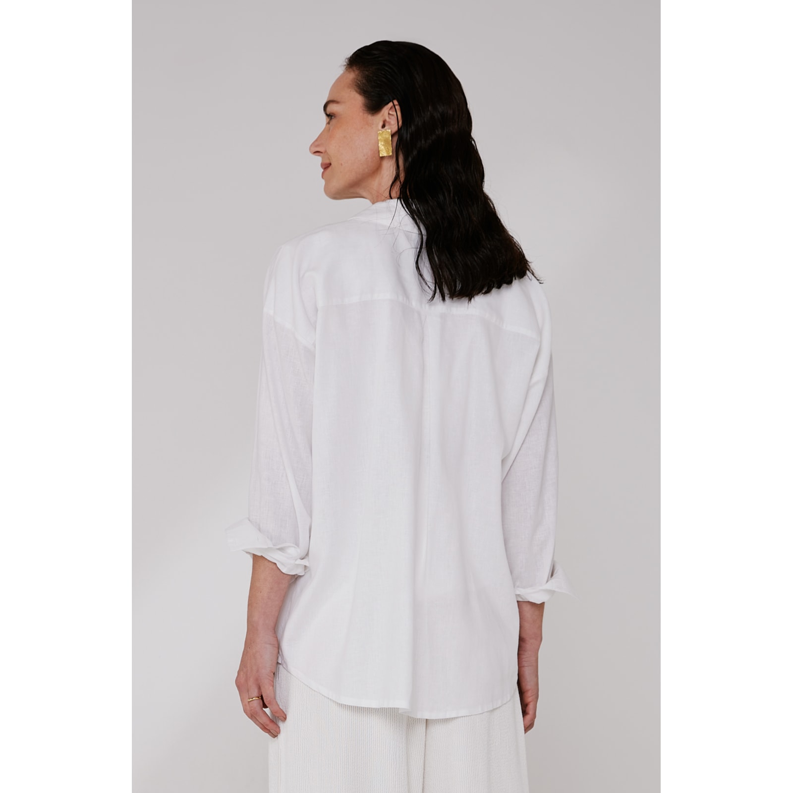 Camisa Yogini Linho Ella Dye Off White