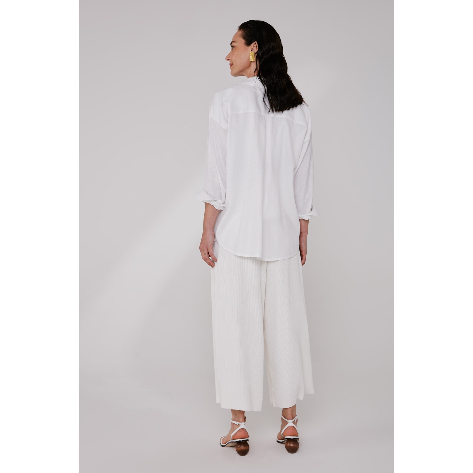 Camisa Yogini Linho Ella Dye Off White
