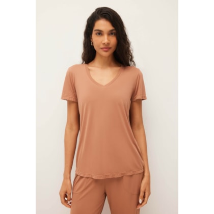Camiseta Yogini Dec v Dry Uv Palma (46) Marrom