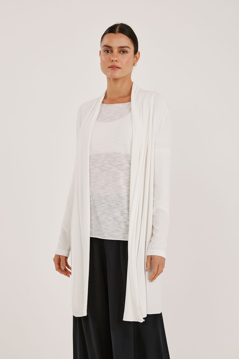 Casaco Yogini Bambu 7/8 Confort (P) Off White