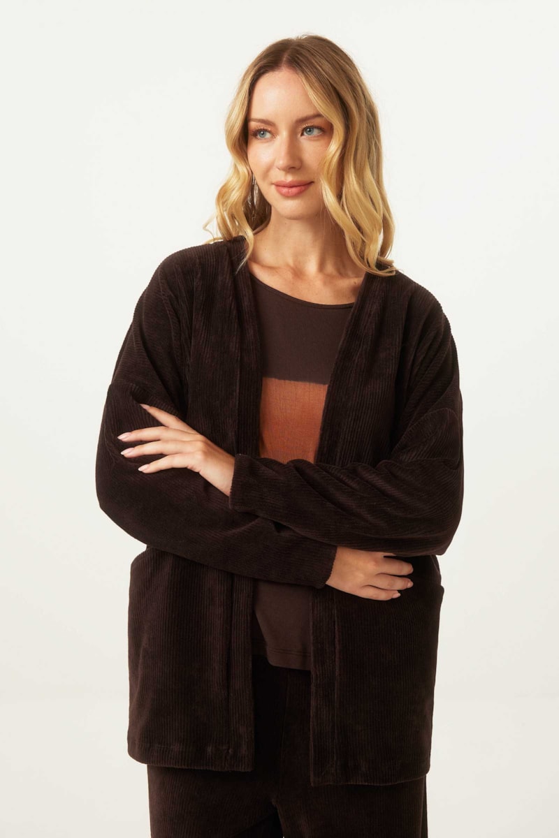 Casaco Yogini Cotele Heidi Marrom