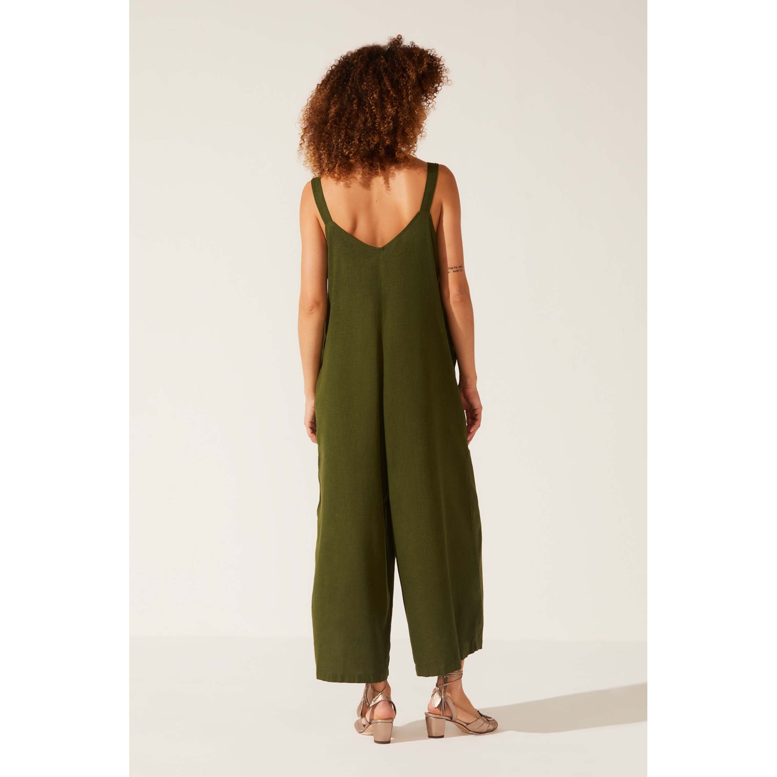 Macacao Yogini Linho Gilda Dye Verde