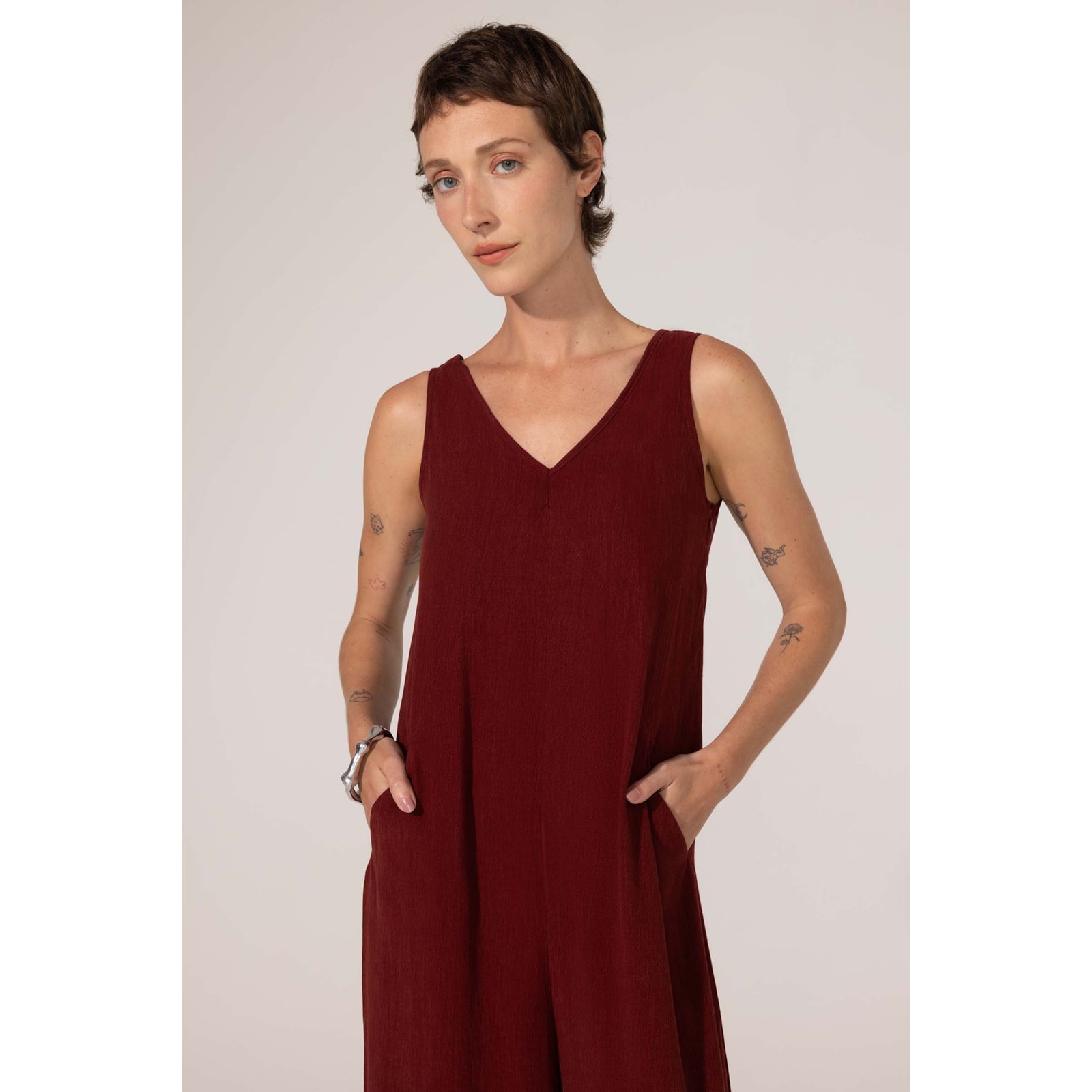 Macacao Yogini Liocel Regata Dalva Bordo