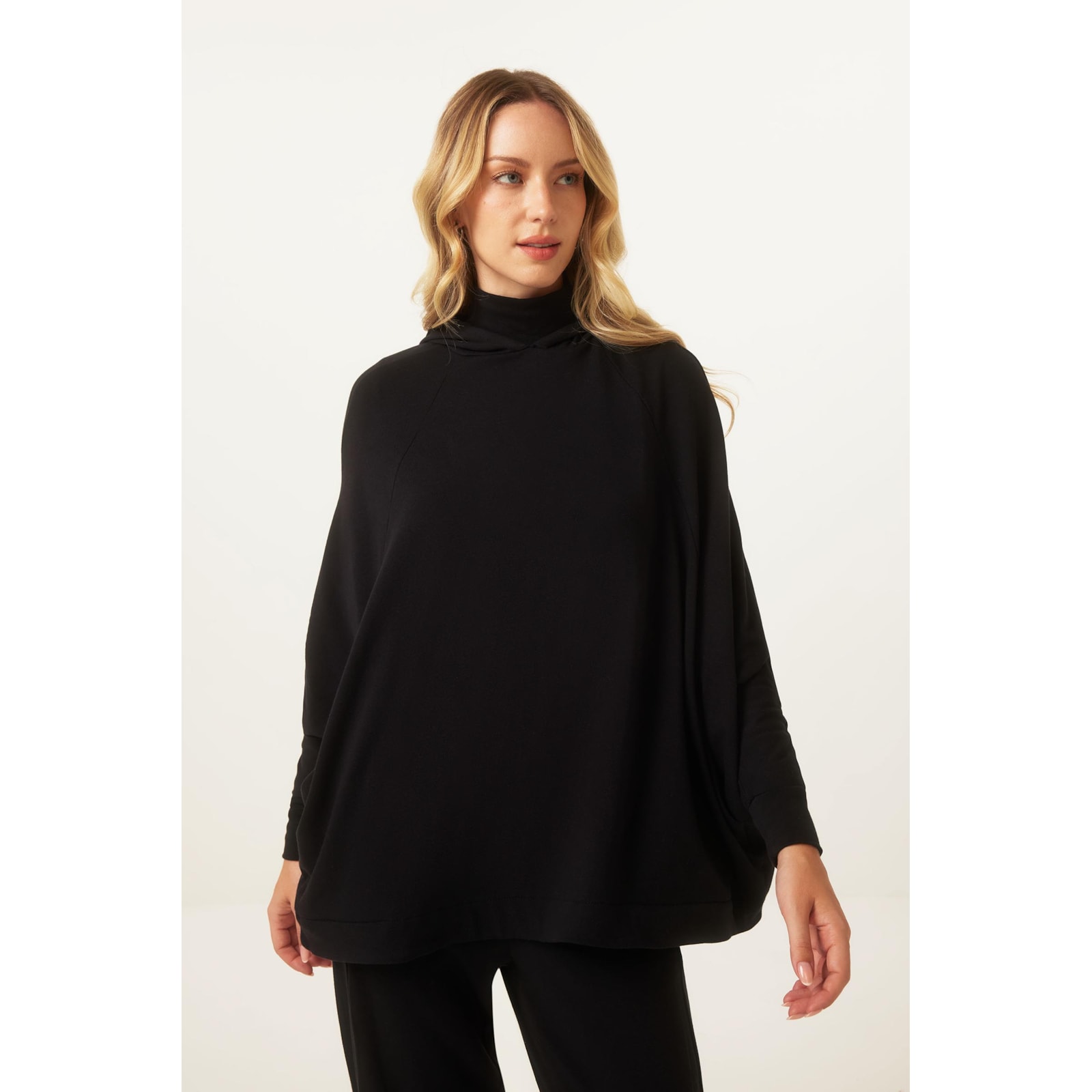 Pelerine Yogini Algodao Thermo Modal Preto