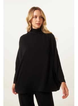 Pelerine Yogini Algodao Thermo Modal Preto