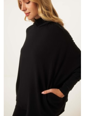 Pelerine Yogini Algodao Thermo Modal Preto