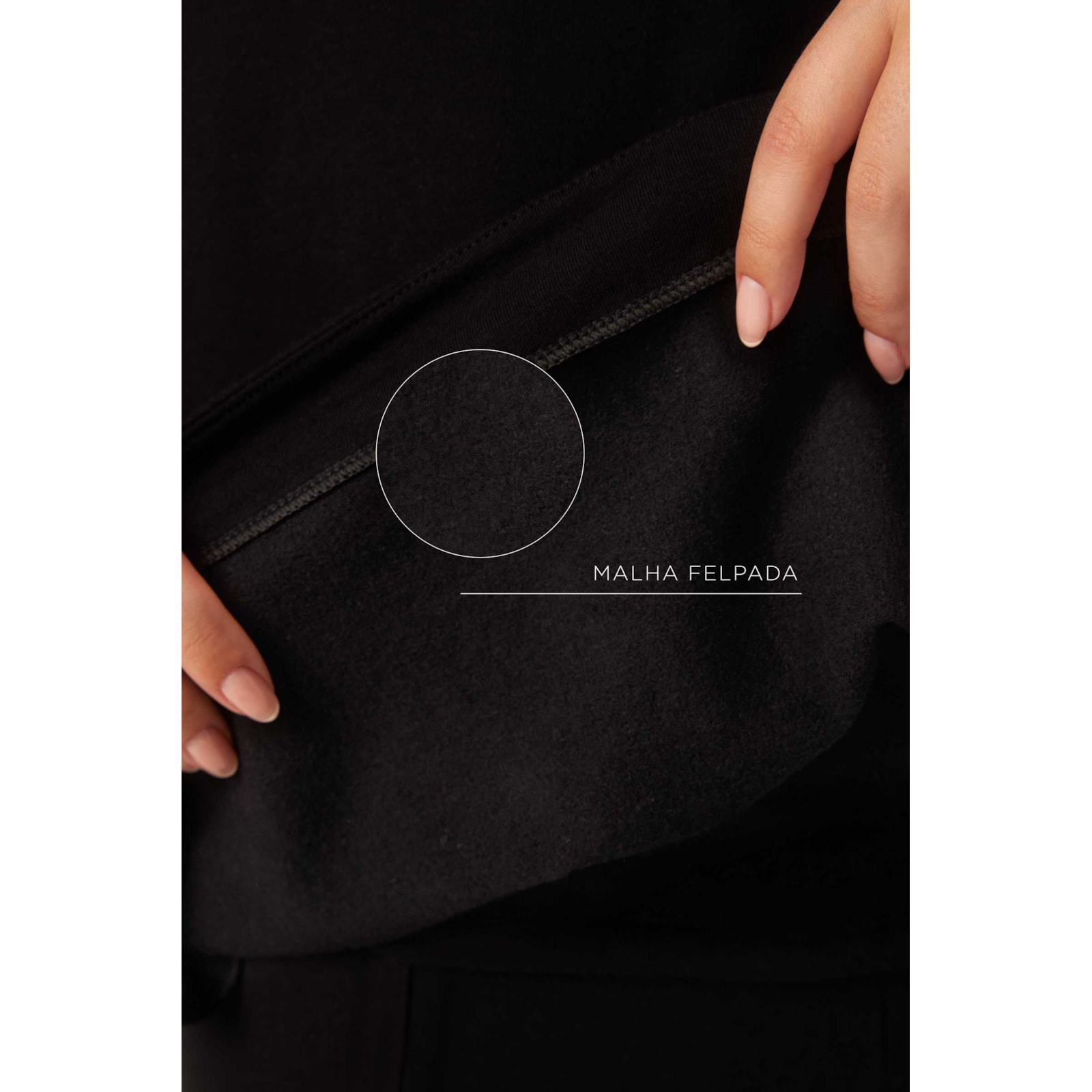 Pelerine Yogini Algodao Thermo Modal Preto