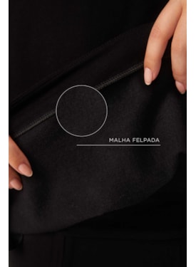 Pelerine Yogini Algodao Thermo Modal Preto