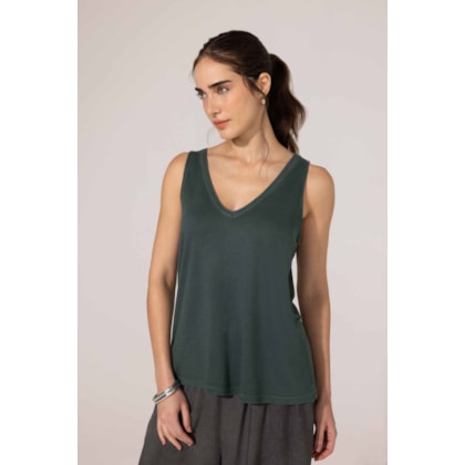 Regata Yogini C/ Linho Livia Verde Escuro