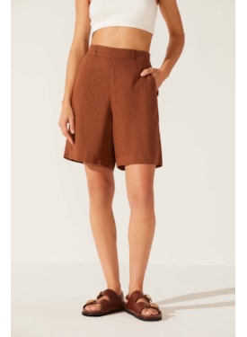 Short Dye Camelo Linho Eunice