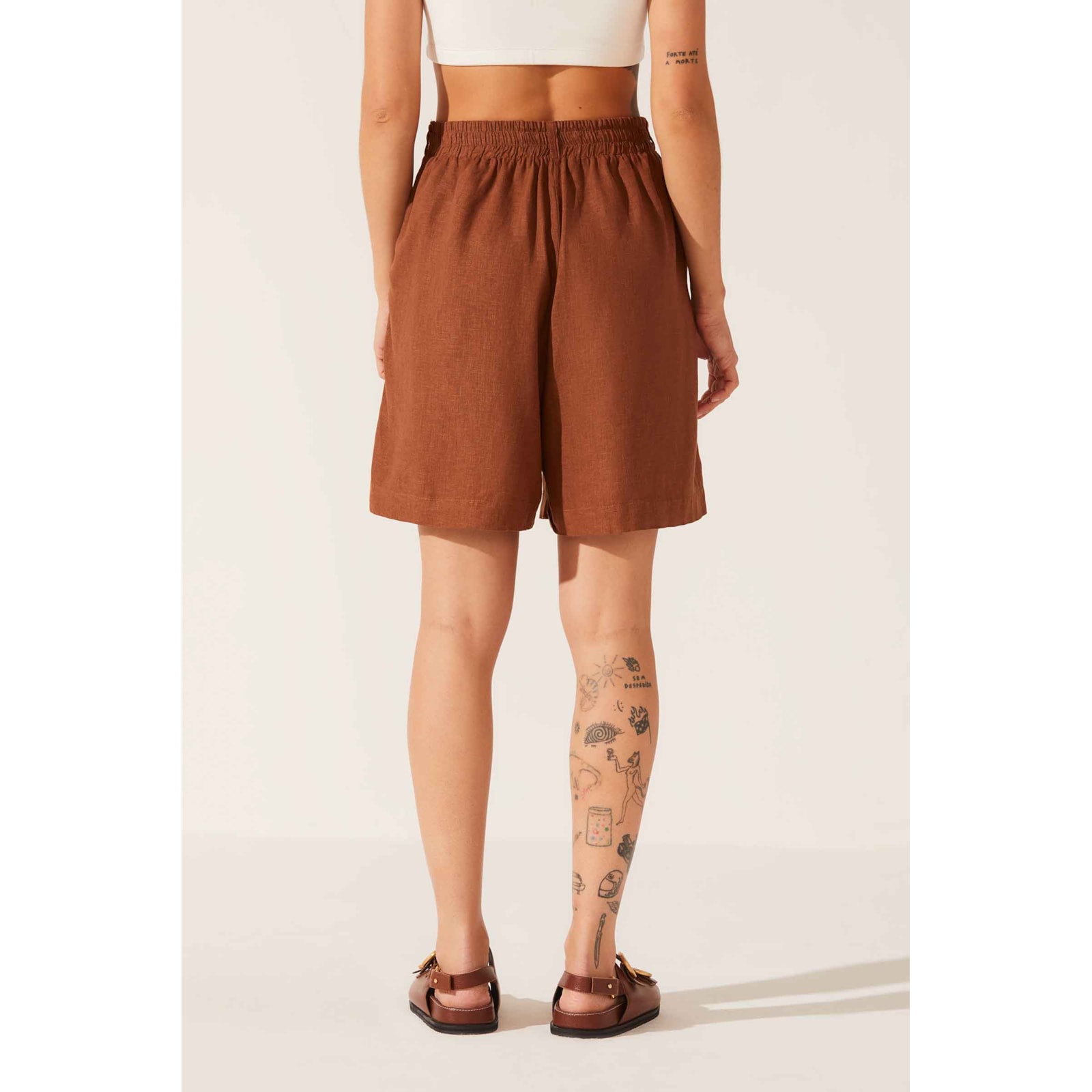 Short Dye Camelo Linho Eunice