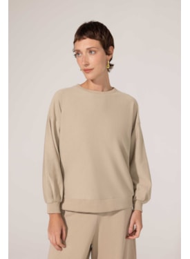 Sweatshirt Areia Algodão Felícia 