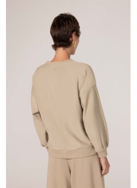 Sweatshirt Areia Algodão Felícia 