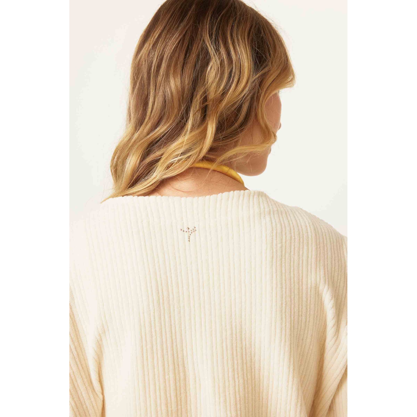 Sweatshirt Creme Algodão Pérola