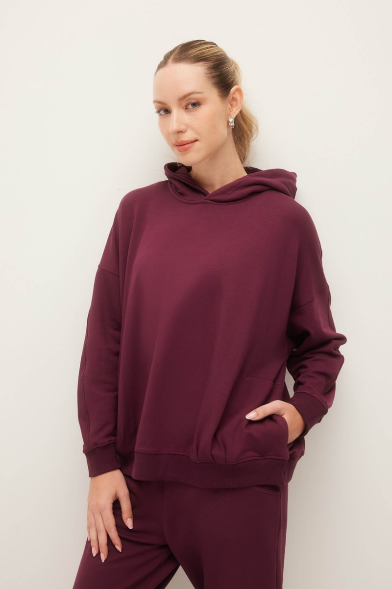 Sweatshirt Over Felpado Uva Martha