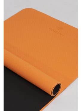 Tapete Yogini Tpe (183x61x5cm) Laranja/ Preto