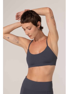 Top Yogini Alca Fina Maju Cinza Escuro
