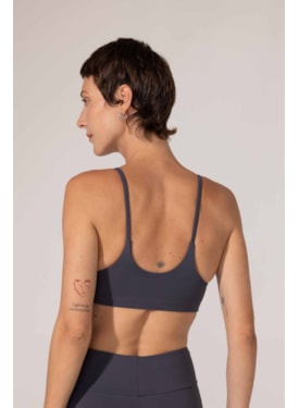 Top Yogini Alca Fina Maju Cinza Escuro