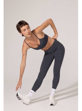 Top Yogini Alca Fina Maju Cinza Escuro