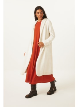 Vestido Evasê Ferrugem Algodão Paola