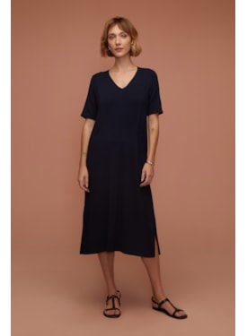 Vestido Yog Moletom Bambu New Isis (P) Marinho