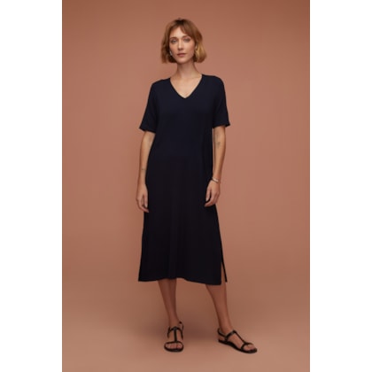 Vestido Yog Moletom Bambu New Isis (P) Marinho