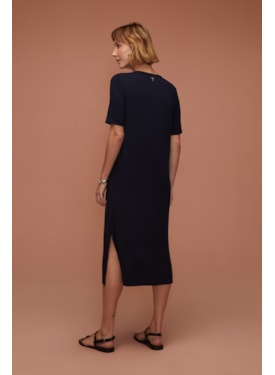 Vestido Yog Moletom Bambu New Isis (P) Marinho