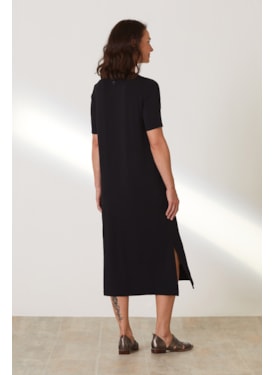 Vestido Yog Moletom Bambu New Isis (P) Preto