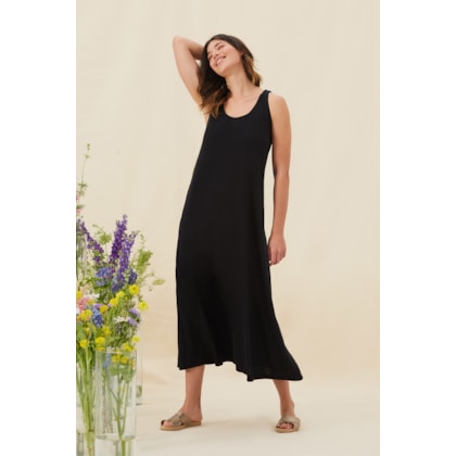 Vestido Yogini Algodao Nadador Rubi (P) Preto