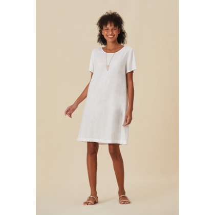 Vestido Yogini Linho Florence Dye Off White