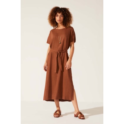 Vestido Yogini Linho Mc Dye Eunice Camelo