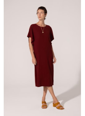 Vestido Yogini Liocel Dalva Bordo
